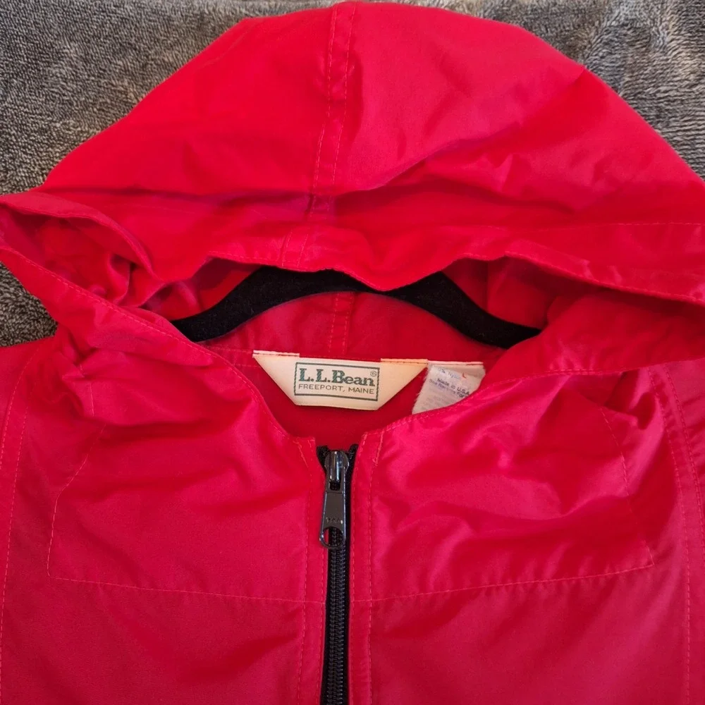 VTG‎ L.L. Bean Anorak Nylon Pullover Windbreaker Jacket Mens LT Red Hiking Camp